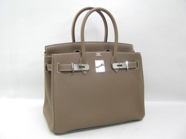 エルメスコピー代引き バーキン30トゴ/エトゥープ 金具 シルバー hms158