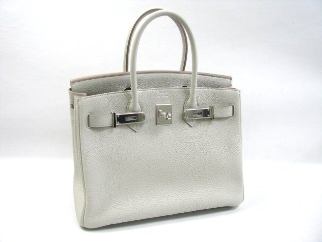 エルメス バーキン30トゴ/グレーパール シルバー金具 商品番号 hms193