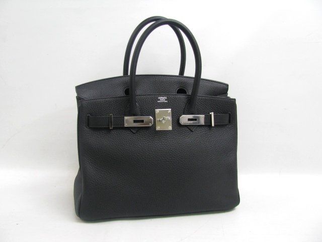 エルメス バーキン30トリヨンクレマンス/ブラック 金具 シルバー hms161