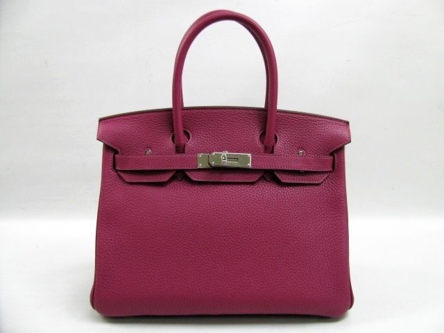 エルメス バーキン30トリヨンクレマンス/トスカ 金具 シルバー hms122
