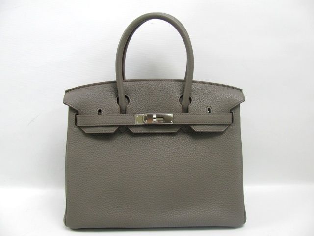 おすすめエルメススーパーコピー後払い バーキン30トリヨンクレマンス/エタン 金具 シルバー hms120