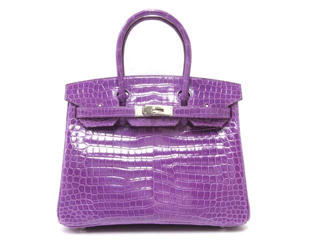 おすすめエルメススーパーコピー後払い バーキン30クロコダイルポロサス/バイオレット he155a