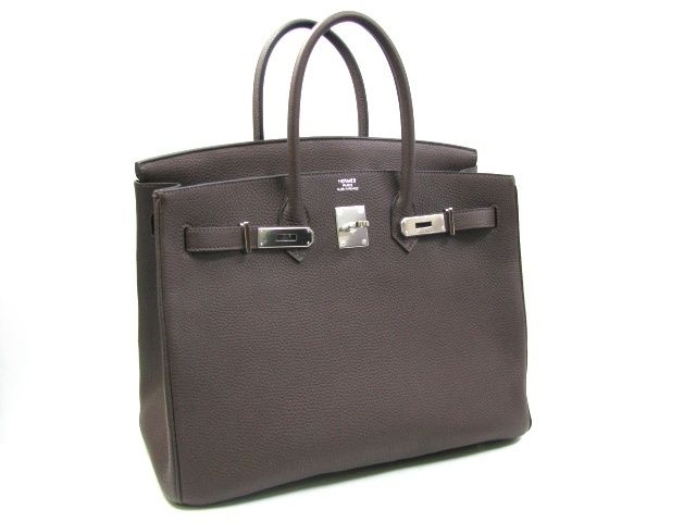 エルメス バーキン35トリヨンクレマンス/ショコラ 金具 シルバー 2104100786470