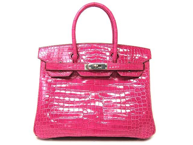 エルメス バーキン30クロコダイルポロサス/フューシャピンク 2104100174642