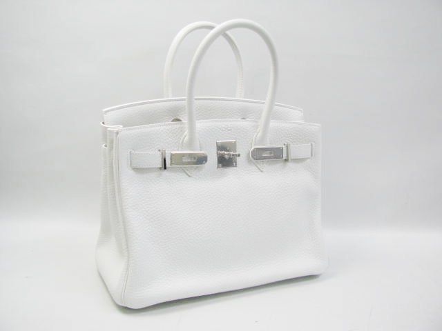 おすすめエルメススーパーコピー後払い バーキン30トリヨンクレマンス/ホワイト 金具 シルバー hms150