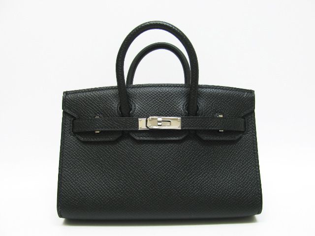 おすすめエルメススーパーコピー後払い タイニーバーキンヴォーエプソン/ブラック 金具：シルバー 2106800033410