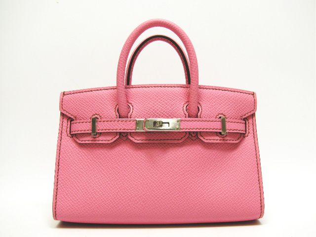 エルメス タイニーバーキンヴォーエプソン/ピンク 金具：シルバー  2106800033397