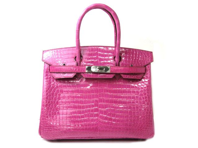 エルメス バーキン30クロコダイルポロサス/フューシャピンク hms137