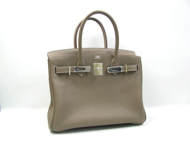 エルメスコピー代引き バーキン30トリヨンクレマンス/エトゥープ 金具 シルバー hms134