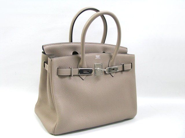 エルメス バーキン30トリヨンクレマンス/トゥルティエールグレー 金具 シルバー hms163