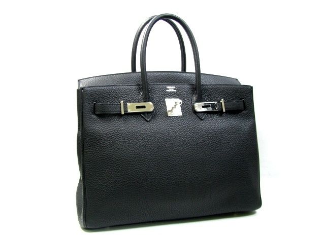 エルメス バーキン35トリヨンクレマンス/ブラック 金具 シルバー 2104100790521