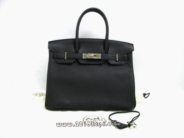 エルメス バーキン30トゴ/ブラック 金具 シルバー hms169
