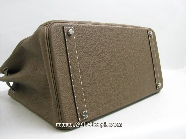 エルメス バーキン40トリヨンクレマンス/エトゥープ 金具：シルバー 2104100825513