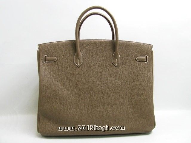 エルメス バーキン40トリヨンクレマンス/エトゥープ 金具：シルバー 2104100825513