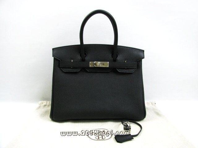 エルメス バーキン30トゴ/ブラック 金具 シルバー hms182