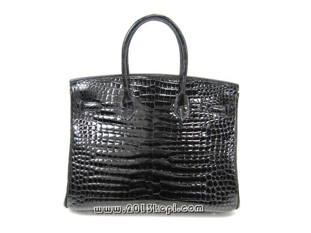 エルメス バーキン35クロコダイルポロサス/ブラックhe203a