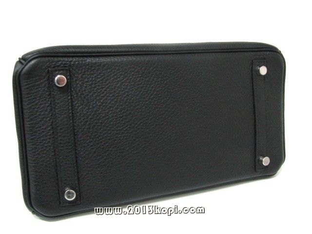 エルメス バーキン30トリヨンクレマンス/ブラック 金具 シルバー hms156