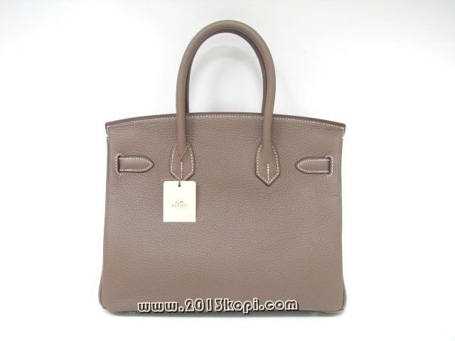 国内発送エルメスコピー バーキン30トリヨンクレマンス/エトゥープ シルバー金具 hms145