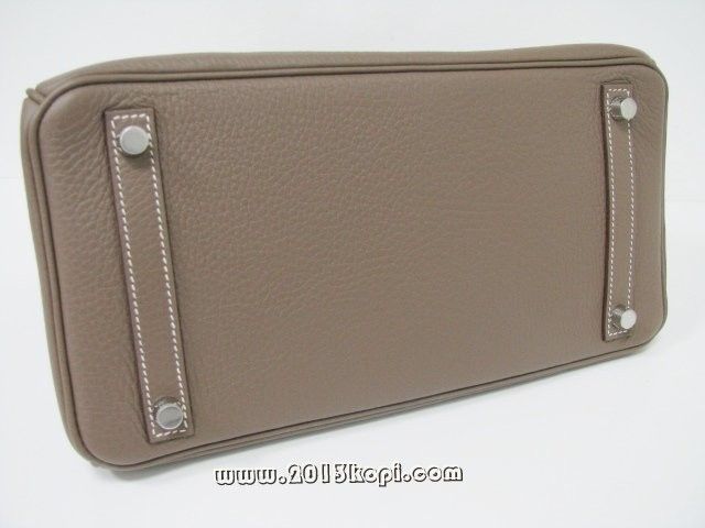 国内発送エルメスコピー バーキン30トリヨンクレマンス/エトゥープ シルバー金具 hms145