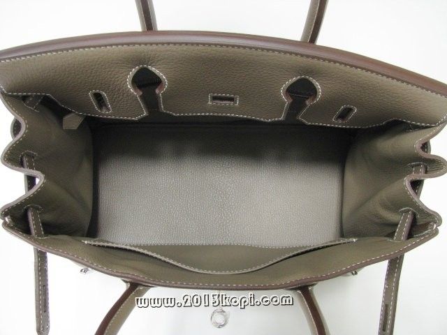 国内発送エルメスコピー バーキン30トリヨンクレマンス/エトゥープ シルバー金具 hms145