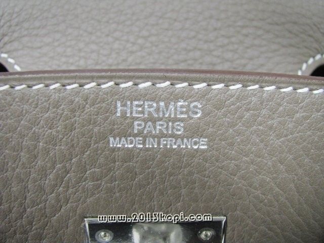 国内発送エルメスコピー バーキン30トリヨンクレマンス/エトゥープ シルバー金具 hms145