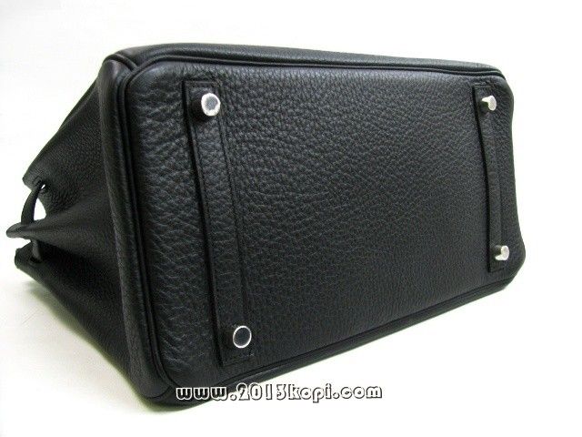 エルメス バーキン30トリヨンクレマンス/ブラック 金具 シルバー hms176
