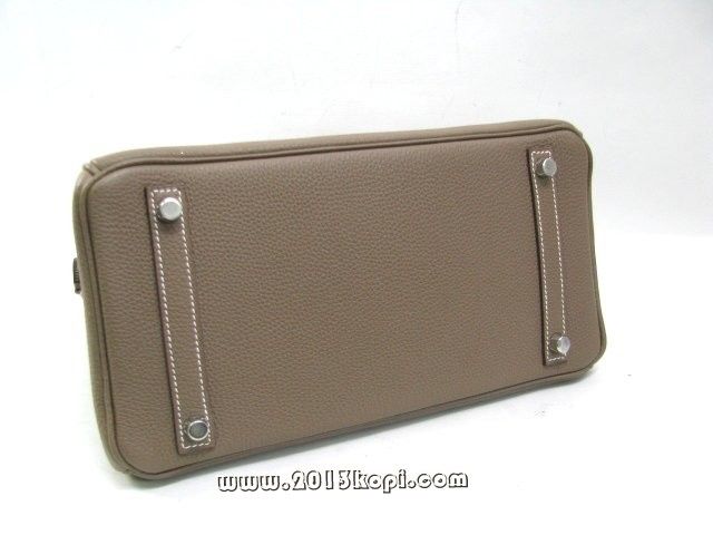 エルメス バーキン30トゴ/エトゥープ 金具 シルバー hms158