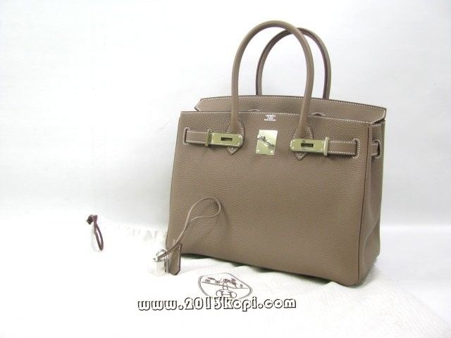 エルメス バーキン30トゴ/エトゥープ 金具 シルバー hms158