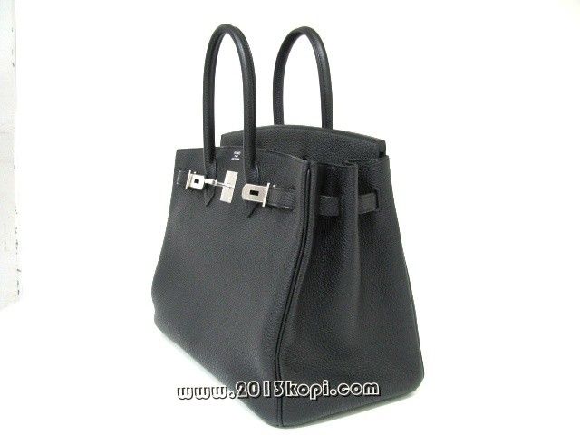 国内発送エルメスコピー バーキン35トゴ/ブラック 金具 シルバー 2106500166616