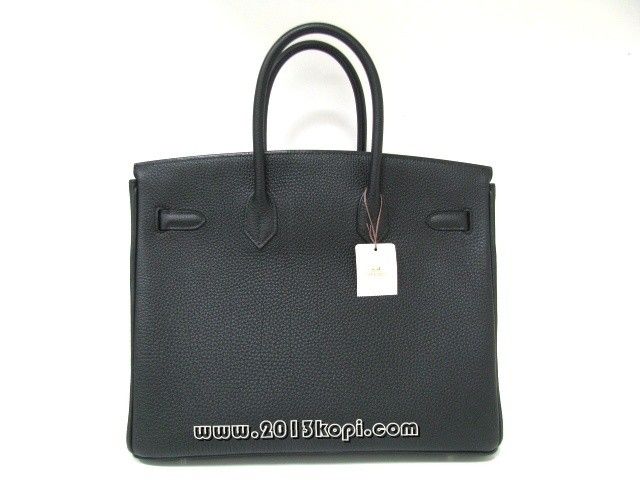 国内発送エルメスコピー バーキン35トゴ/ブラック 金具 シルバー 2106500166616