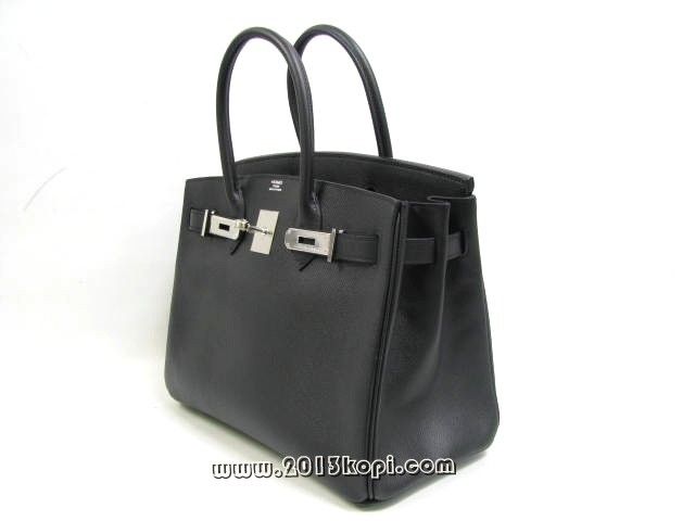 エルメス バーキン30ヴォーエプソン/ブラック 金具 シルバー hms168