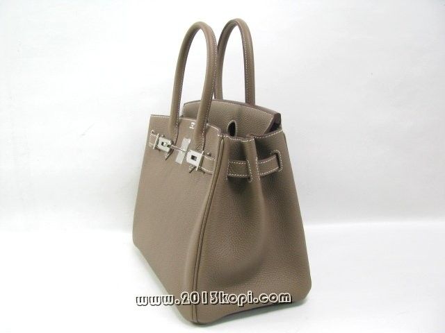エルメス バーキン30トゴ/エトゥープ 金具 シルバー hms158