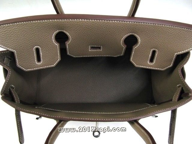 エルメス バーキン30トゴ/エトゥープ 金具 シルバー hms158