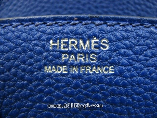 エルメス バーキン30トゴ/ブルーエレクトリック 金具 シルバー金具 hms173