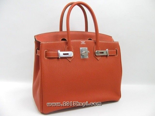 国内発送エルメスコピー バーキン30トリヨンクレマンス/サンギンヌ 金具 シルバー hms183