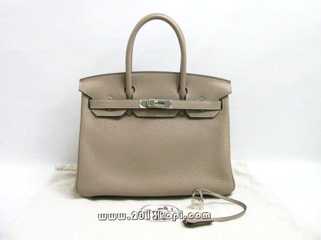 エルメス バーキン30トリヨンクレマンス/トゥルティールグレー 金具 シルバー hms191