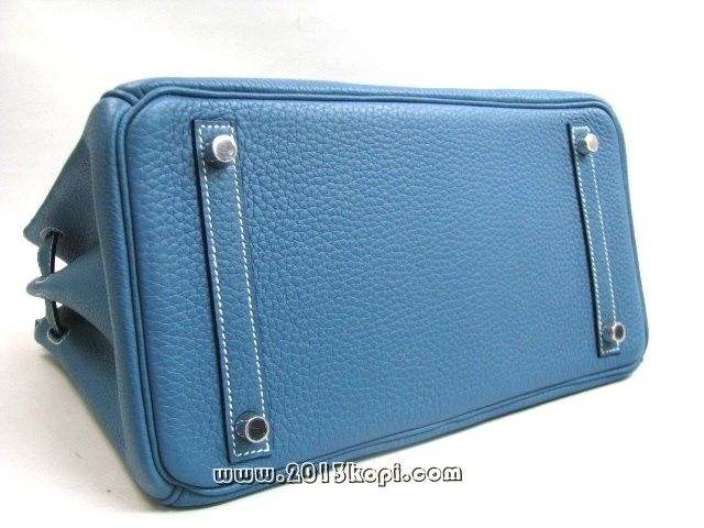 エルメス バーキン30トリヨンクレマンス/ブルージーン 金具 シルバー hms148