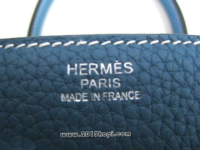 エルメス バーキン30トリヨンクレマンス/ブルージーン 金具 シルバー hms148