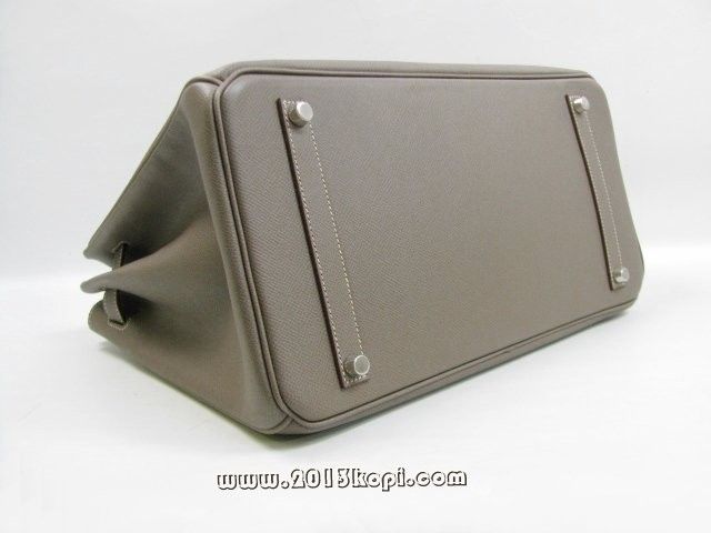 エルメス バーキン35 ヴォーエプソン/エタン/ミコノス 金具 シルバー 2104100725509