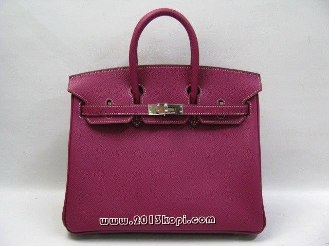 エルメス バーキン25 ヴォーエプソン/トスカ 金具 シルバー hms021