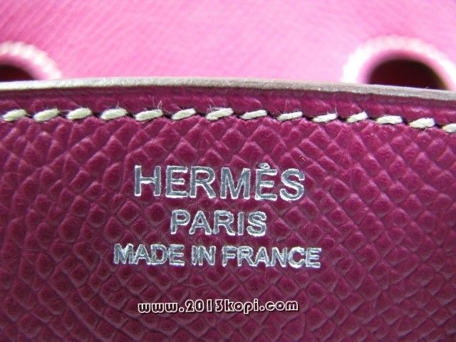 エルメス バーキン25 ヴォーエプソン/トスカ 金具 シルバー hms021