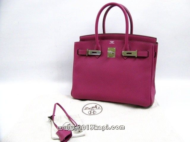 エルメス バーキン30トリヨンクレマンス/トスカ 金具 シルバー hms122