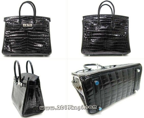 エルメス バーキン25クロコダイルニロティカス/ブラックhe332a