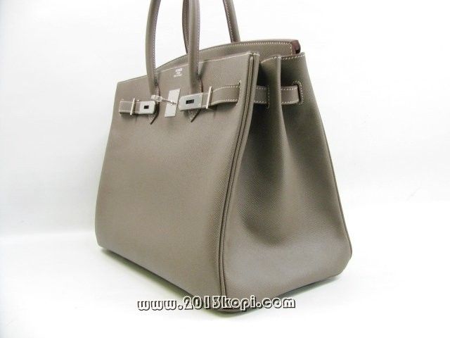 エルメス バーキン35 ヴォーエプソン/エタン/ミコノス 金具 シルバー 2104100725509