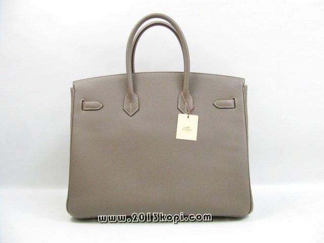 エルメス バーキン35 ヴォーエプソン/エタン/ミコノス 金具 シルバー 2104100725509