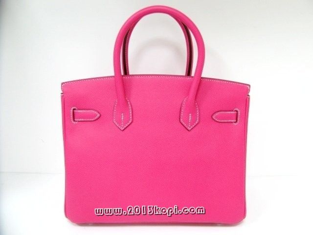 エルメス バーキン30ヴォーエプソン/ローズティリアン 金具 シルバー hms129