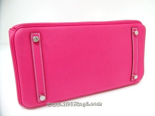 エルメス バーキン30ヴォーエプソン/ローズティリアン 金具 シルバー hms129