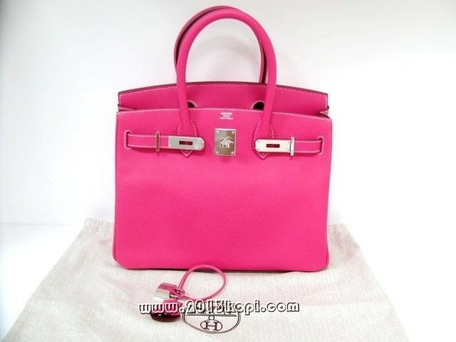 エルメス バーキン30ヴォーエプソン/ローズティリアン 金具 シルバー hms129