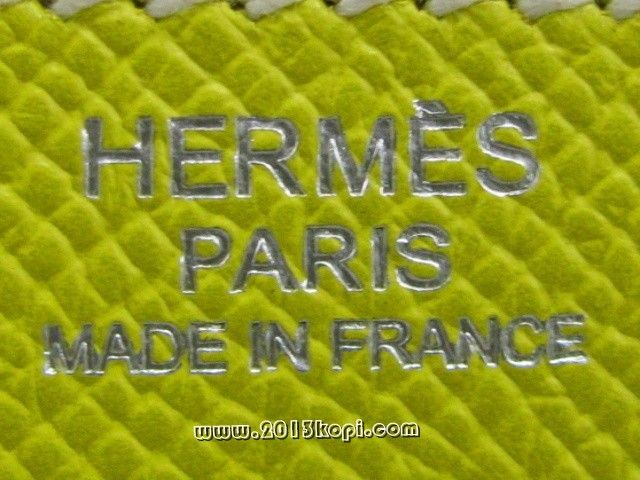 エルメス バーキン30ヴォーエプソン/ライム 金具 シルバー hms128