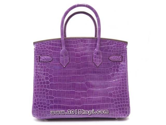 エルメス バーキン30クロコダイルポロサス/バイオレット he155a